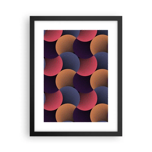 Plakat w czarnej ramie - W kolistym rytmie - 30x40 cm