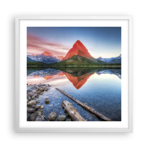 Plakat w białej ramie - Żar i chłód - 50x50 cm