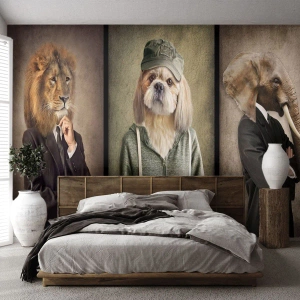 Fototapeta na wymiar Standard Eco - Wolę luzik - Abstrakcja, Lew, Pies