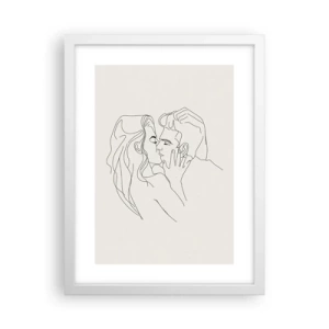 Plakat w białej ramie - Splątani uczuciem - 30x40 cm