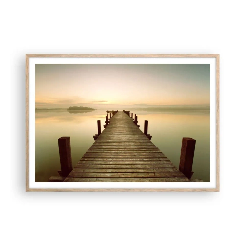 Plakat w ramie jasny dąb - Przedświt, świtanie, światło - 100x70 cm