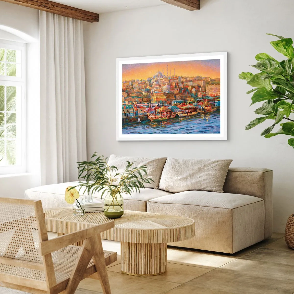 Plakat w białej ramie - Stambulska opowieść - 40x30 cm