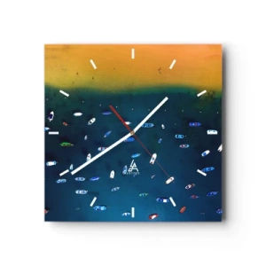 Zegar ścienny - Wakacyjna gra - 40x40 cm