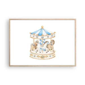 Plakat w ramie jasny dąb - Słodkie dzieciństwo - 100x70 cm