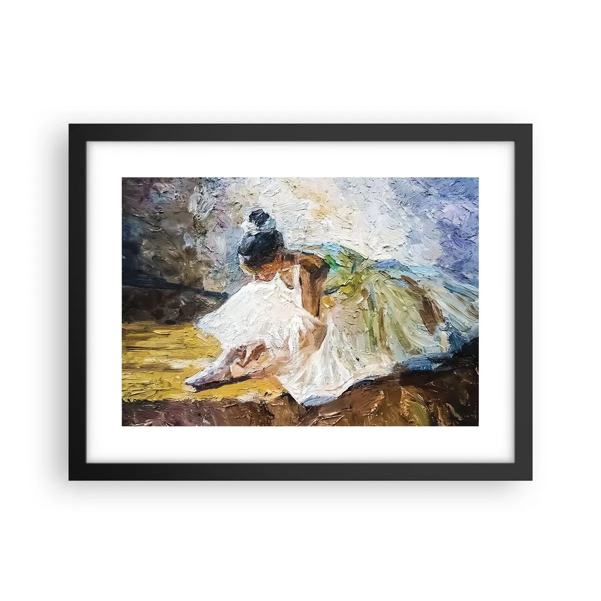 Plakat w czarnej ramie - Z obrazu Degasa - 40x30 cm