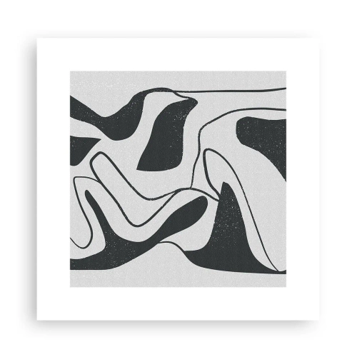 Plakat - Abstrakcyjna zabawa w labiryncie - 30x30 cm