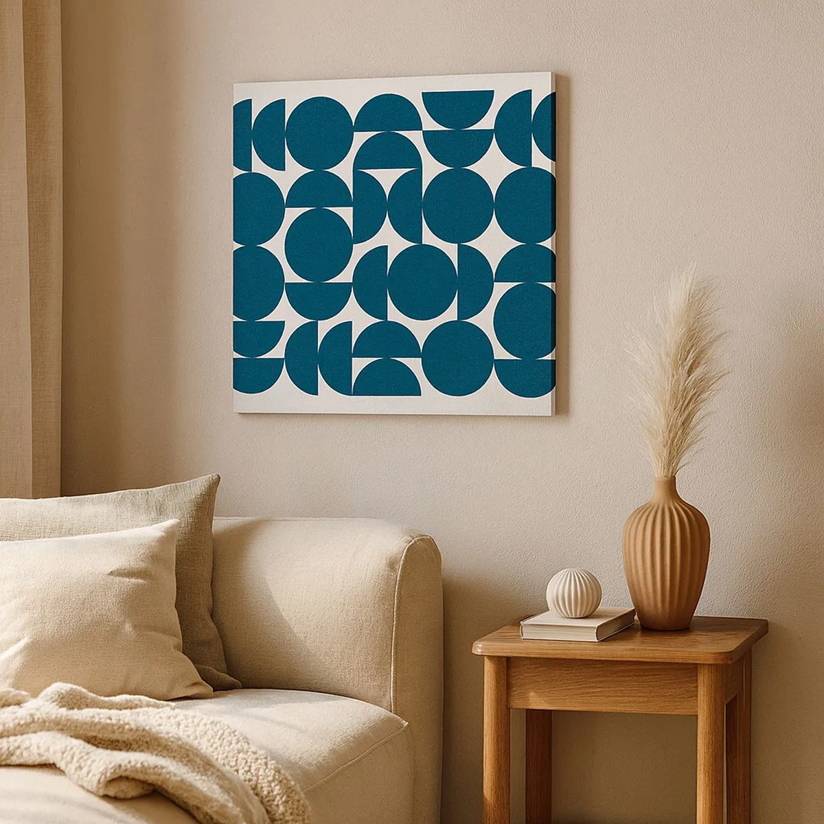 Obraz na płótnie - Koła i półkola - 30x30 cm