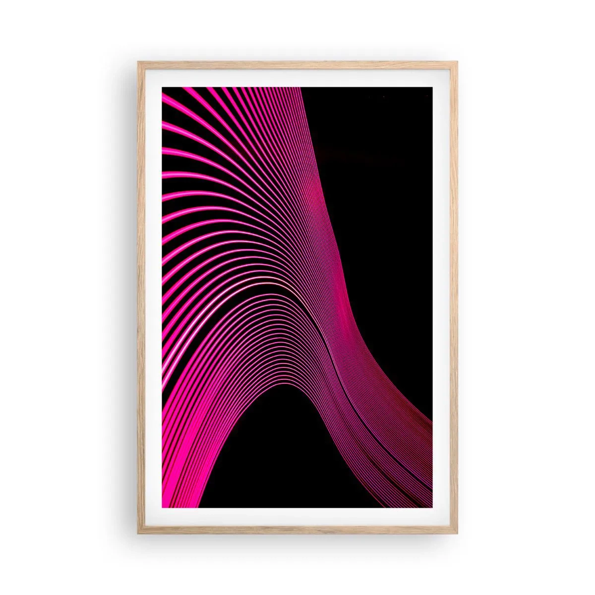 Plakat w ramie jasny dąb - Aleja światła - 61x91 cm