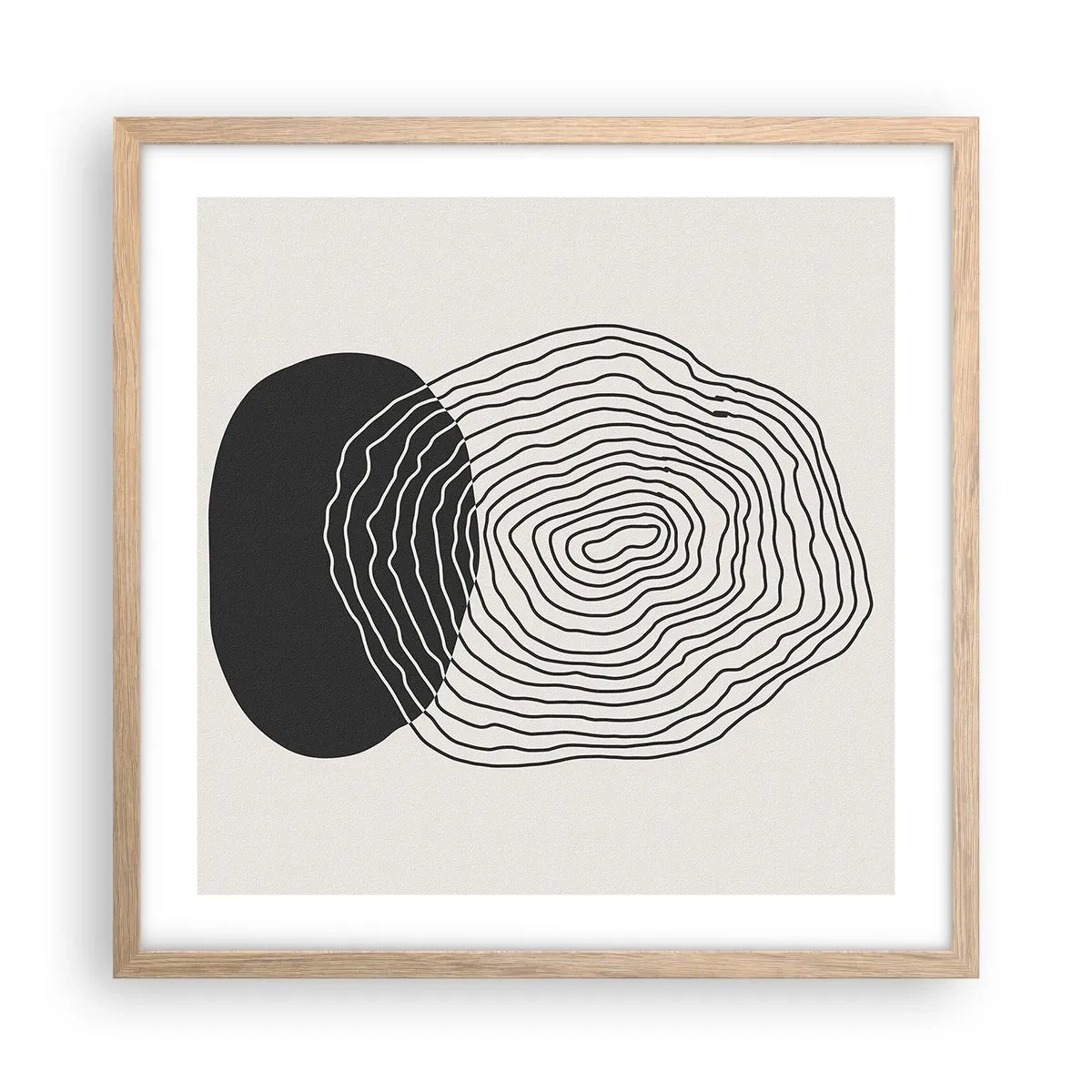 Plakat w ramie jasny dąb - Trwanie i drganie - 50x50 cm