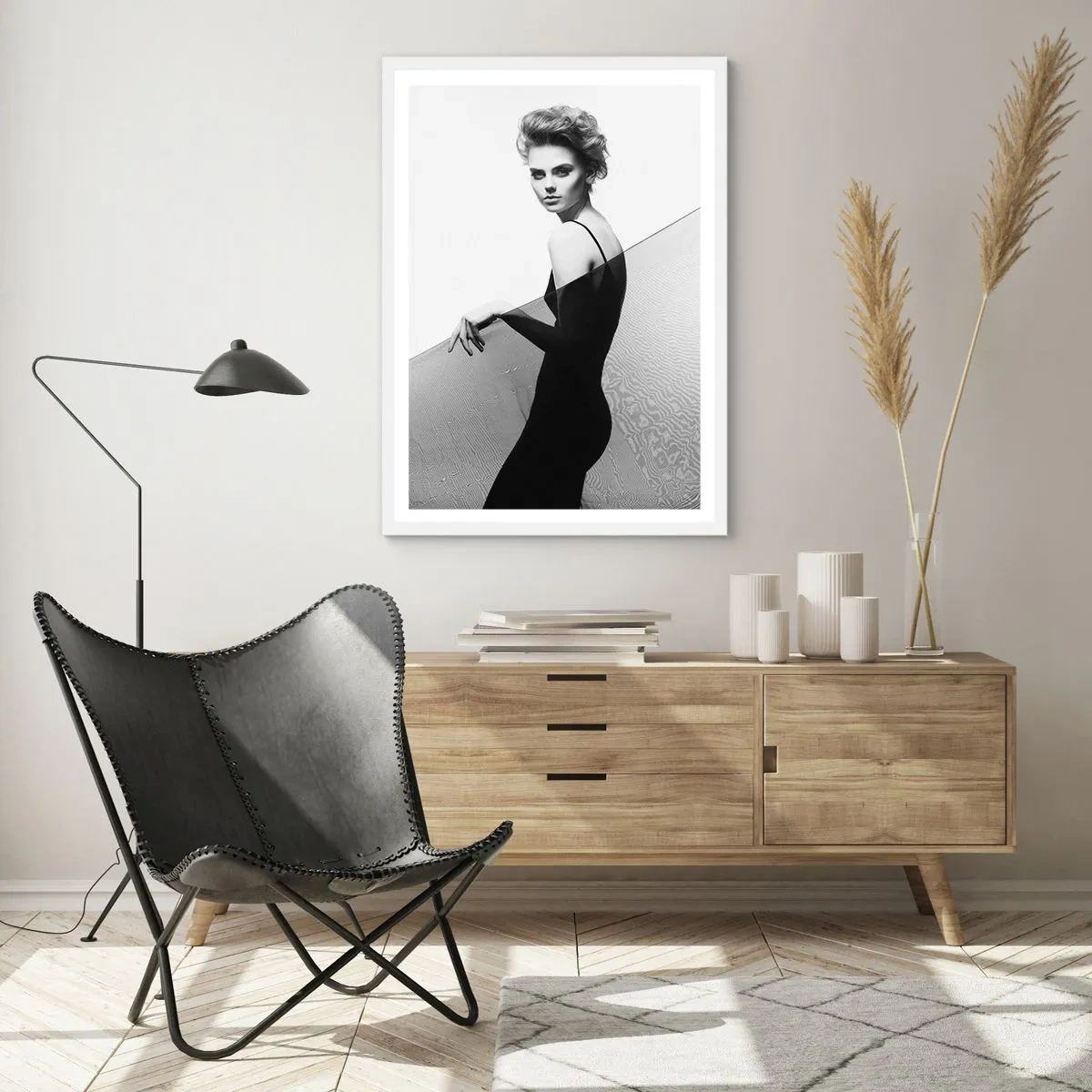 Plakat w białej ramie - Magnetyczne spojrzenie - 50x70 cm