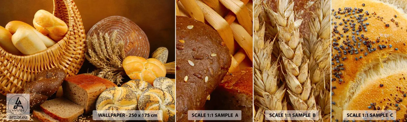 Fototapeta Próbka Standard Eco - Znowu się nam upiekło - Gastronomia, Pieczywo, Chleb - 100x30 cm