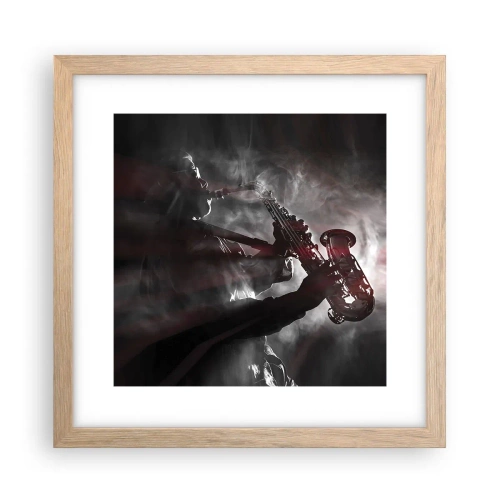 Plakat w ramie jasny dąb - W oparach jazzu - 30x30 cm