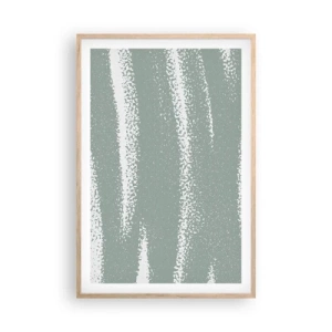 Plakat w ramie jasny dąb - Abstrakcja w zimowym klimacie - 61x91 cm