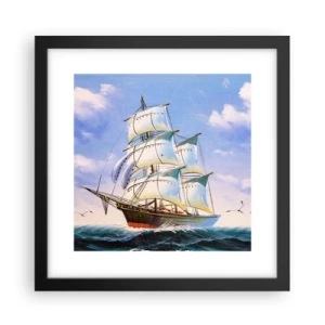 Plakat w czarnej ramie - Dumnie z wiatrem - 30x30 cm