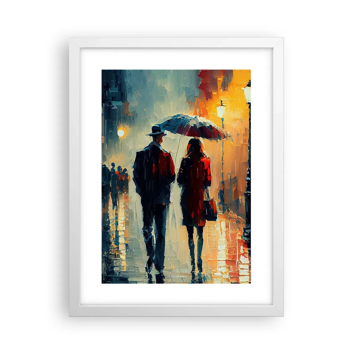 Plakat w białej ramie - Miejska love story - 30x40 cm