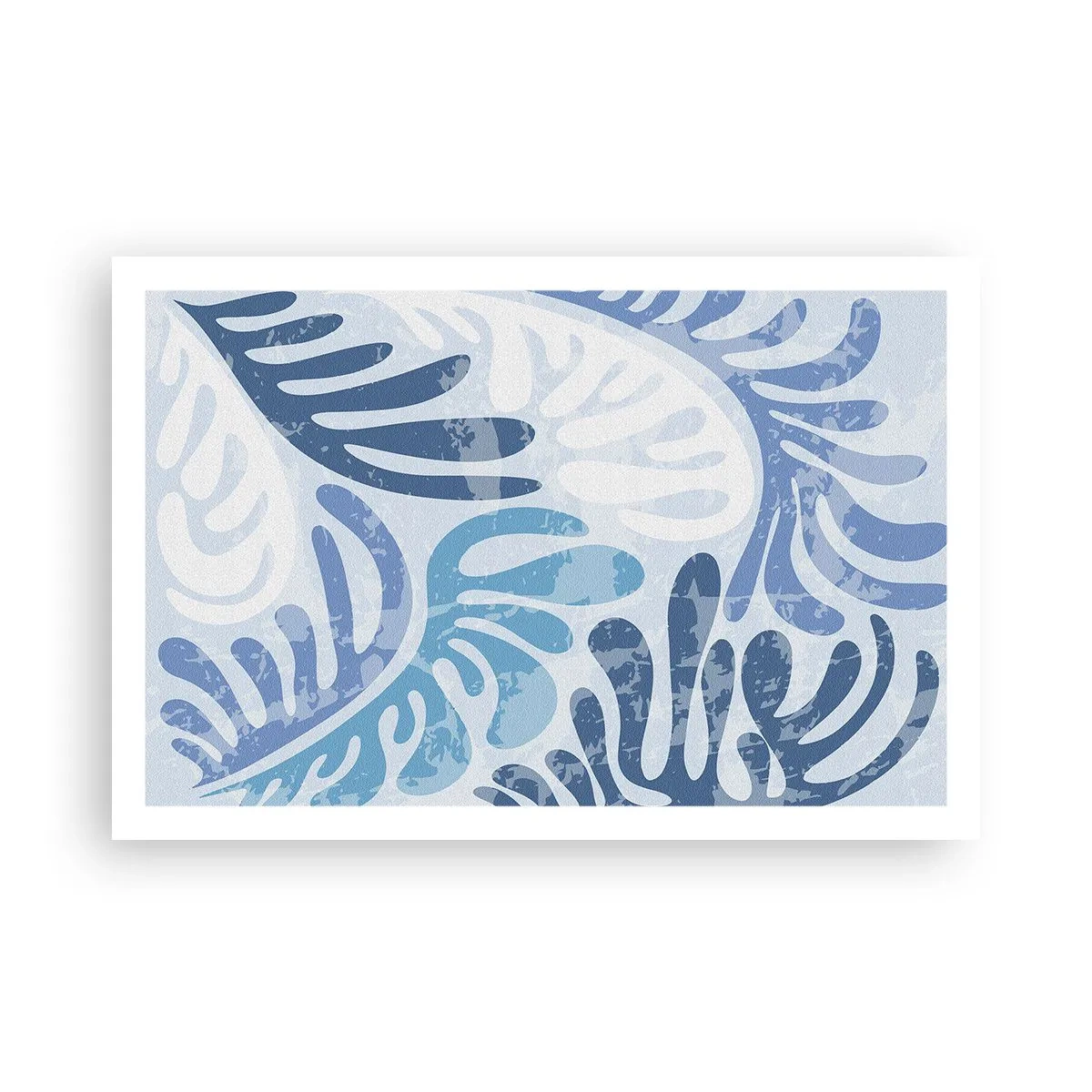 Plakat - Błękitne paprocie - 91x61 cm