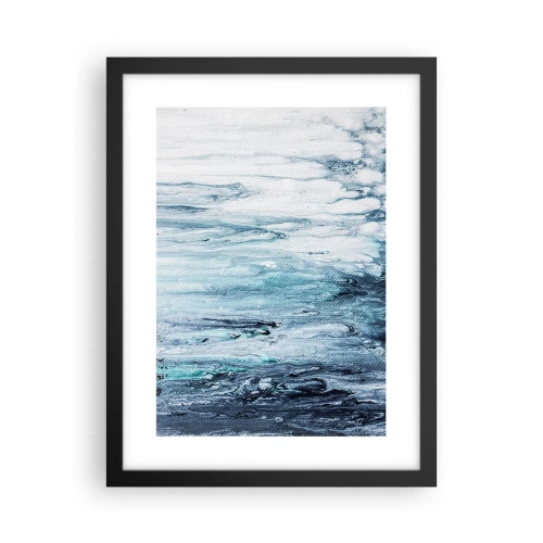 Plakat w czarnej ramie - Sople błękitu - 30x40 cm
