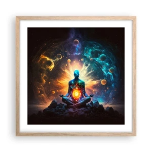 Plakat w ramie jasny dąb - Kosmiczny spokój - 50x50 cm
