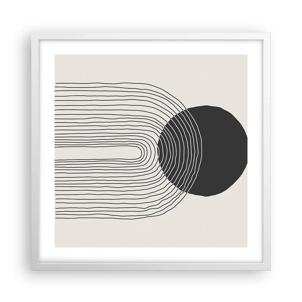 Plakat w białej ramie - Drżenie i pewność - 50x50 cm