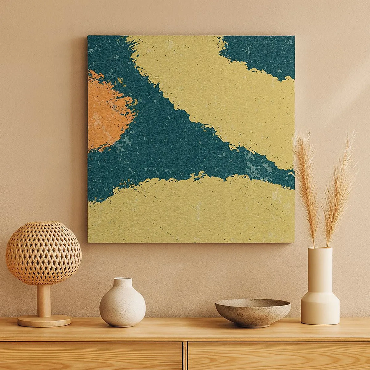 Obraz na płótnie - Abstrakcja – powolnym ruchem - 30x30 cm