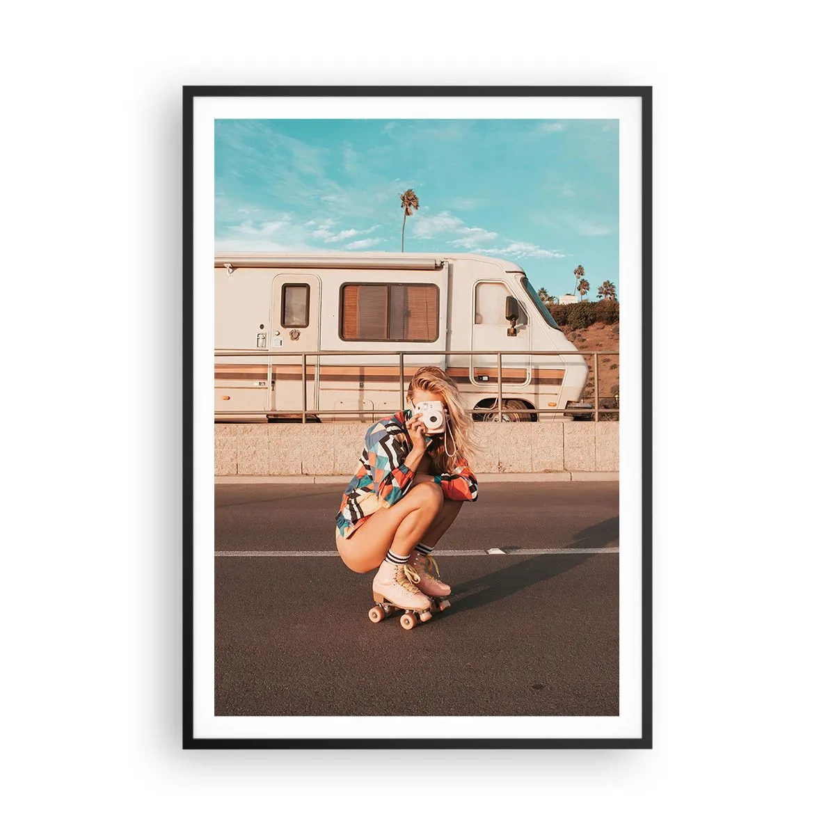 Plakat w czarnej ramie - Uśmiech, proszę! - 70x100 cm