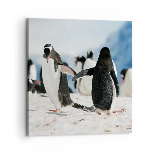 Obraz na płótnie - Taniec na śniegu - 70x70 cm