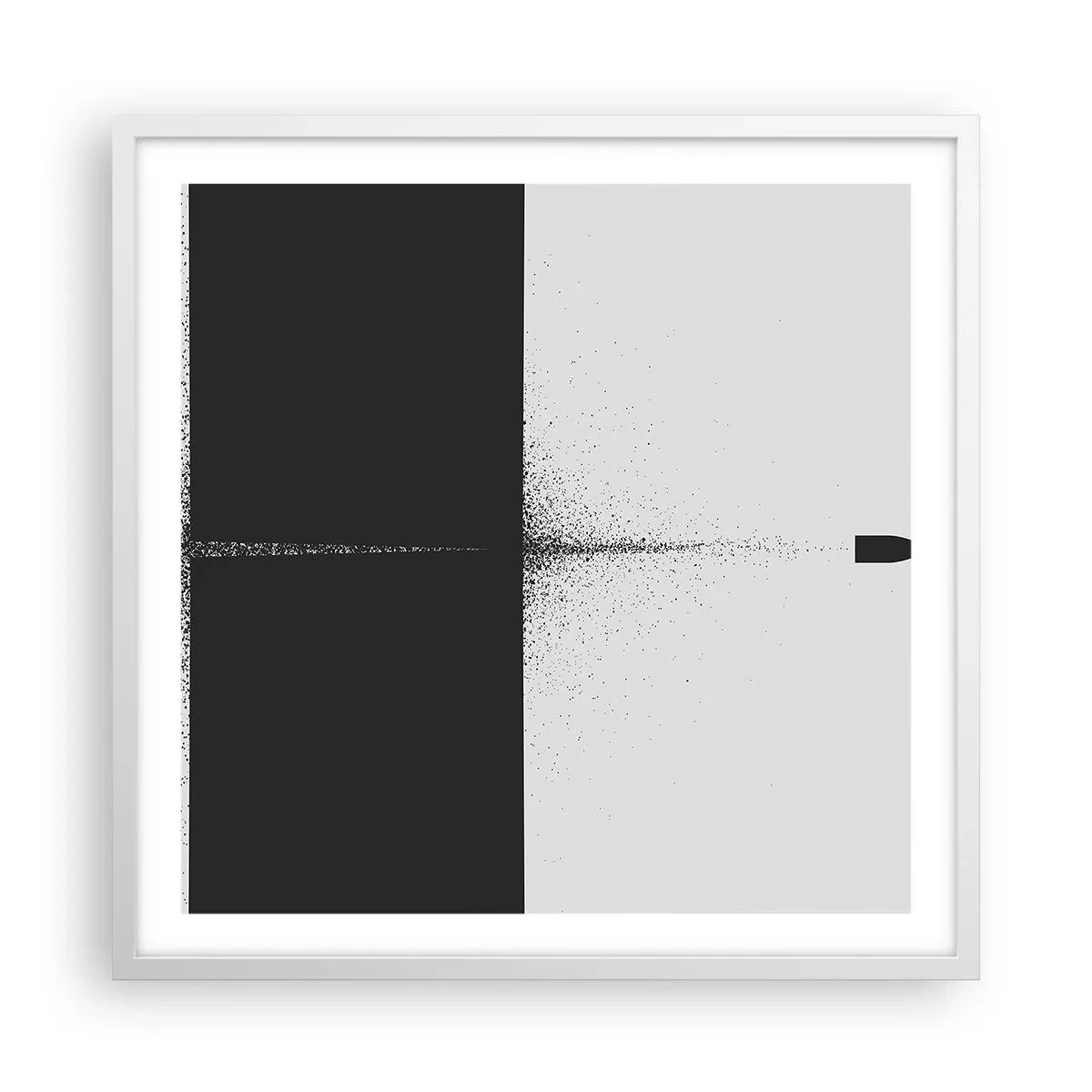 Plakat w białej ramie - Prosto do celu - 60x60 cm