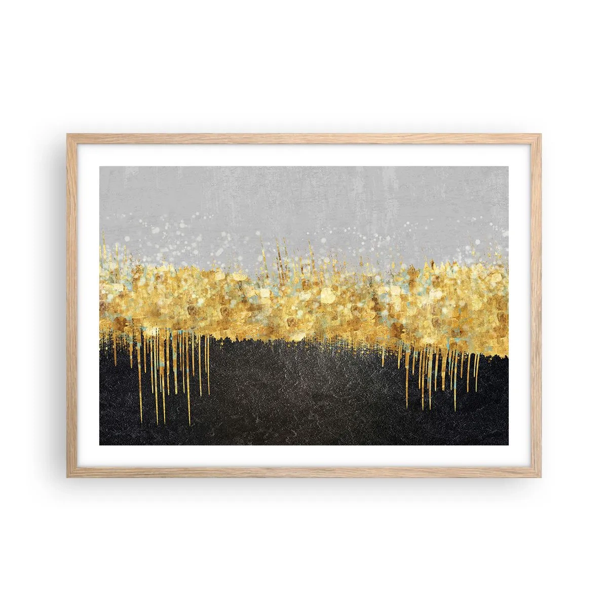 Plakat w ramie jasny dąb - W głąb i ku górze - 70x50 cm
