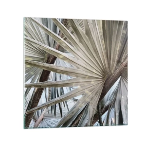 Obraz na szkle - Wachlarze w tropikach - 70x70 cm