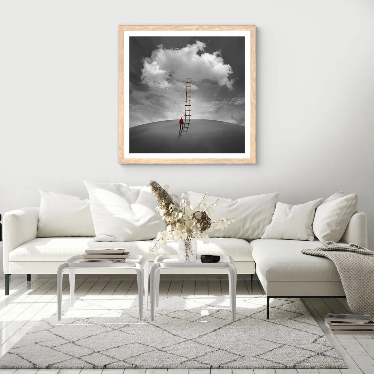 Plakat w ramie jasny dąb - Wszystko możliwe - 40x40 cm