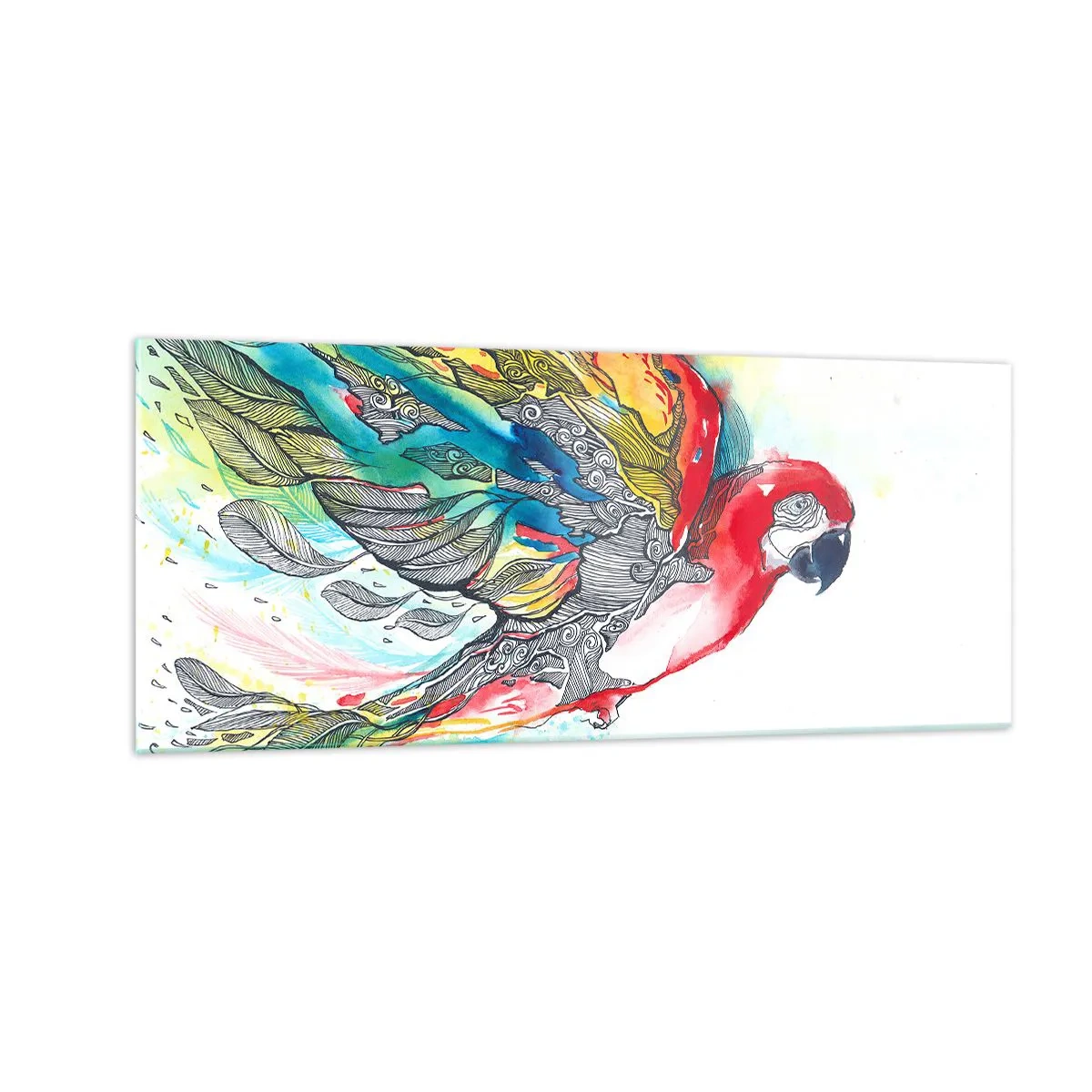 Obraz na szkle - Żyj kolorowo - 100x40 cm