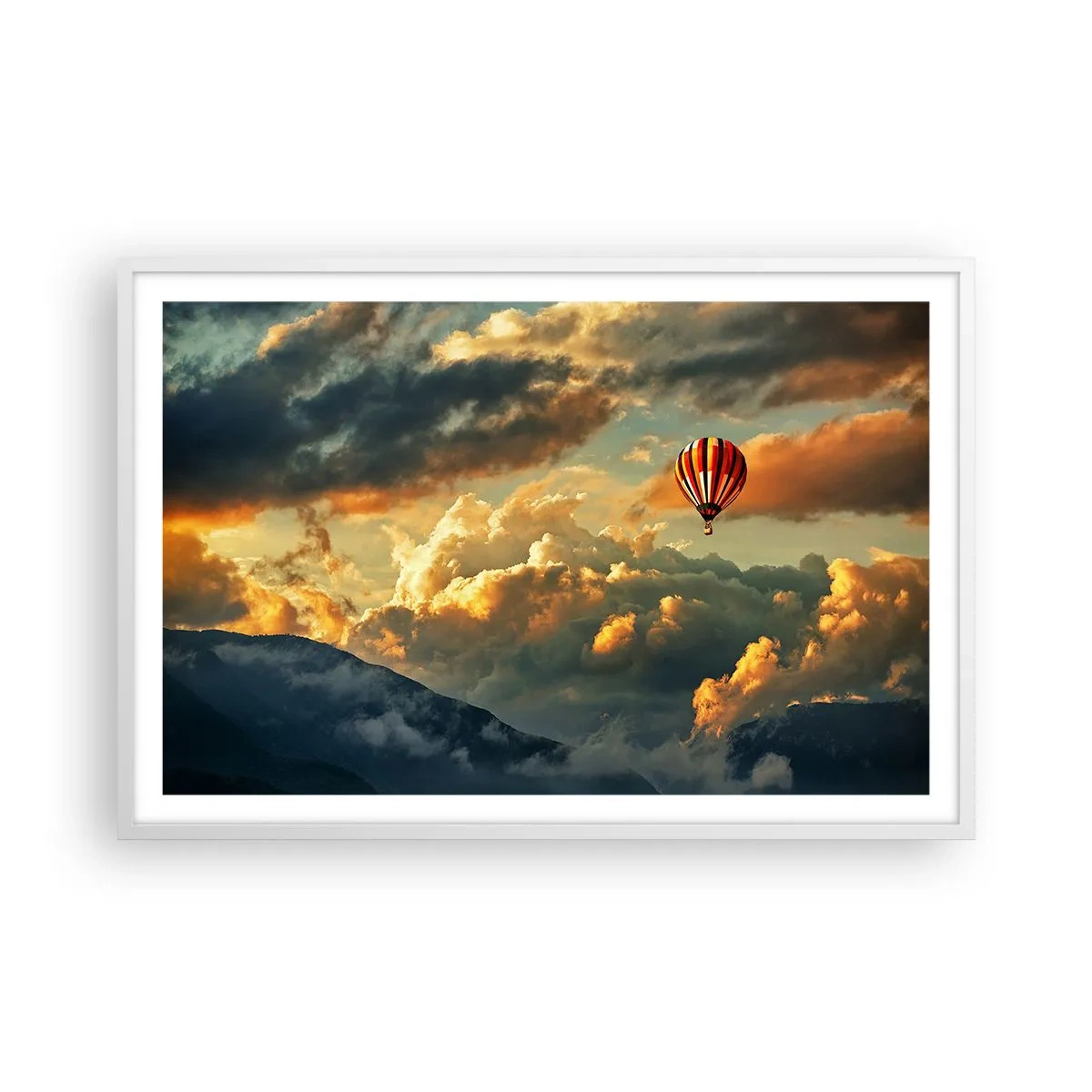 Plakat w białej ramie - Lecę, bo chcę - 91x61 cm