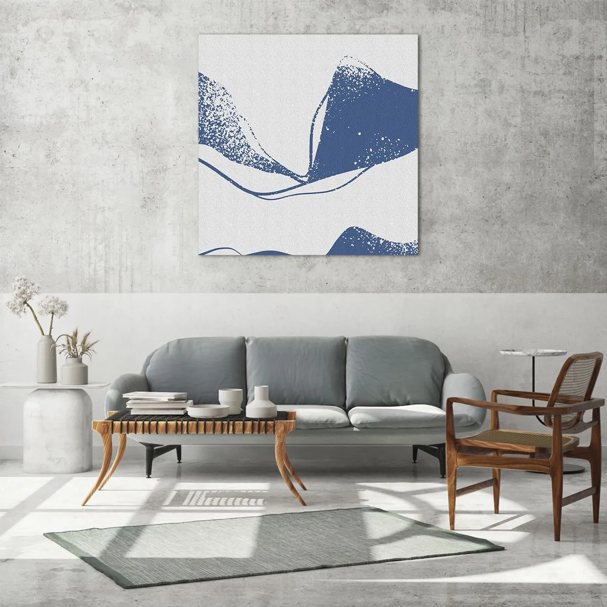 Obraz na szkle - Abstrakcja uskrzydlona - 50x50 cm