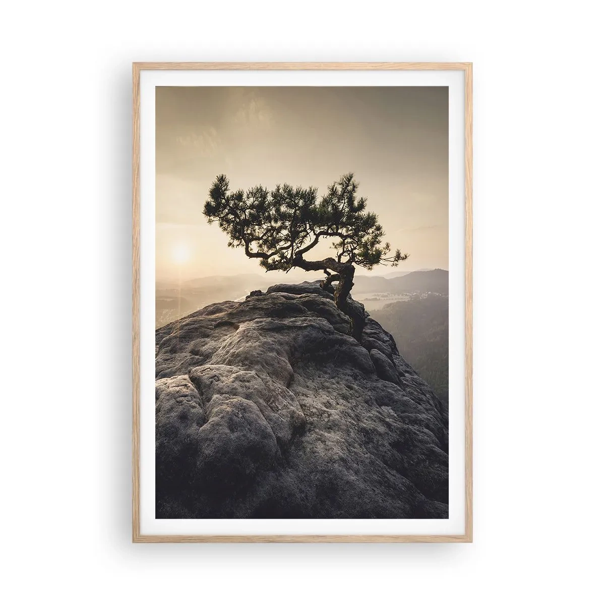 Plakat w ramie jasny dąb - Życie zawsze zwycięża - 70x100 cm