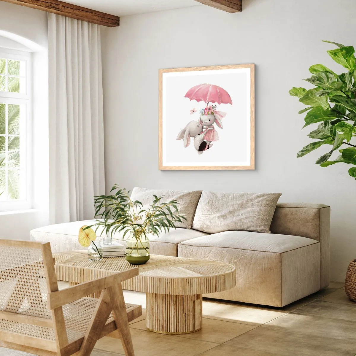 Plakat w ramie jasny dąb - To właśnie miłość - 40x40 cm