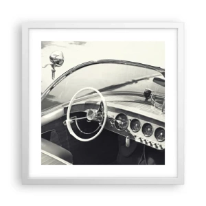 Plakat w białej ramie - Pogoda dla bogaczy - 40x40 cm