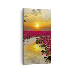 Obraz na płótnie - Tajemne życie jeziora - 55x100 cm