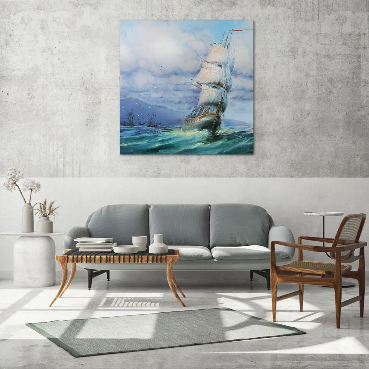 Obraz na szkle - Pomyślnych wiatrów - 70x70 cm