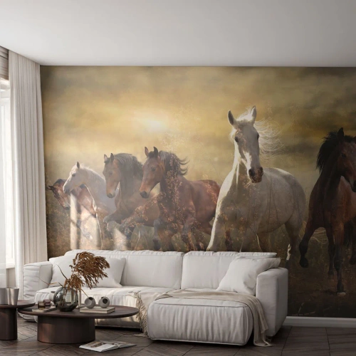 Fototapeta Standard Eco - Niech żyje wolność! - Zwierzęta, Koń, Galop - 200x140 cm