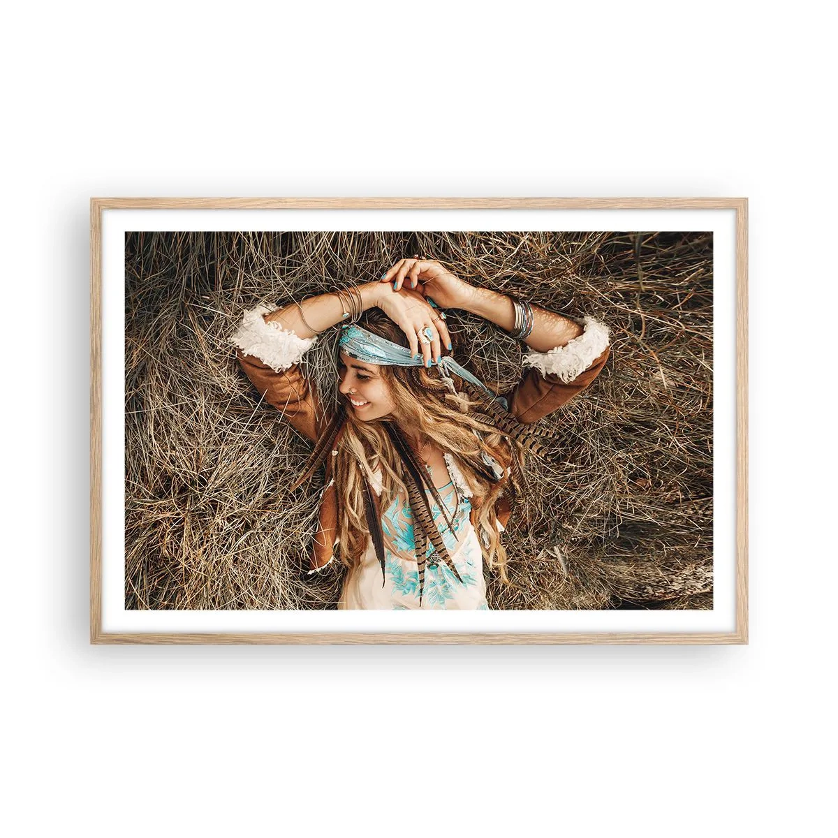 Plakat w ramie jasny dąb - W drodze do lata miłości - 91x61 cm