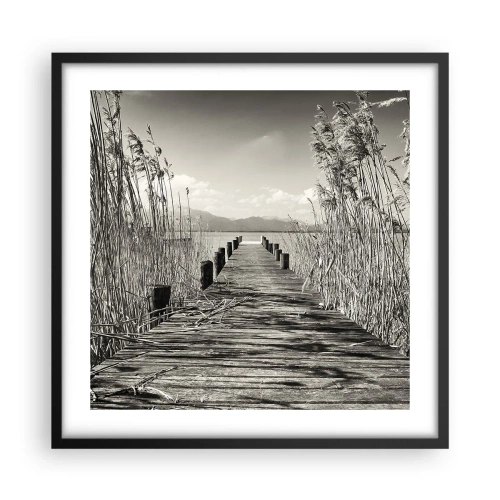 Plakat w czarnej ramie - W zaciszu traw - 50x50 cm