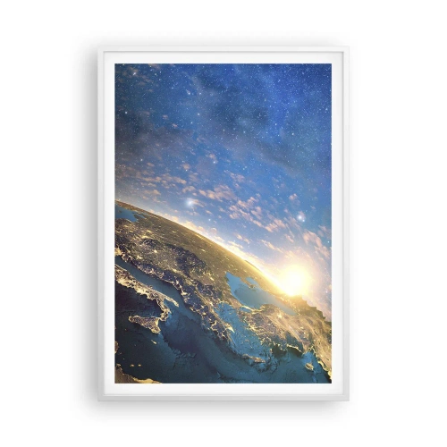 Plakat w białej ramie - Spójrzmy na siebie z dystansu - 70x100 cm