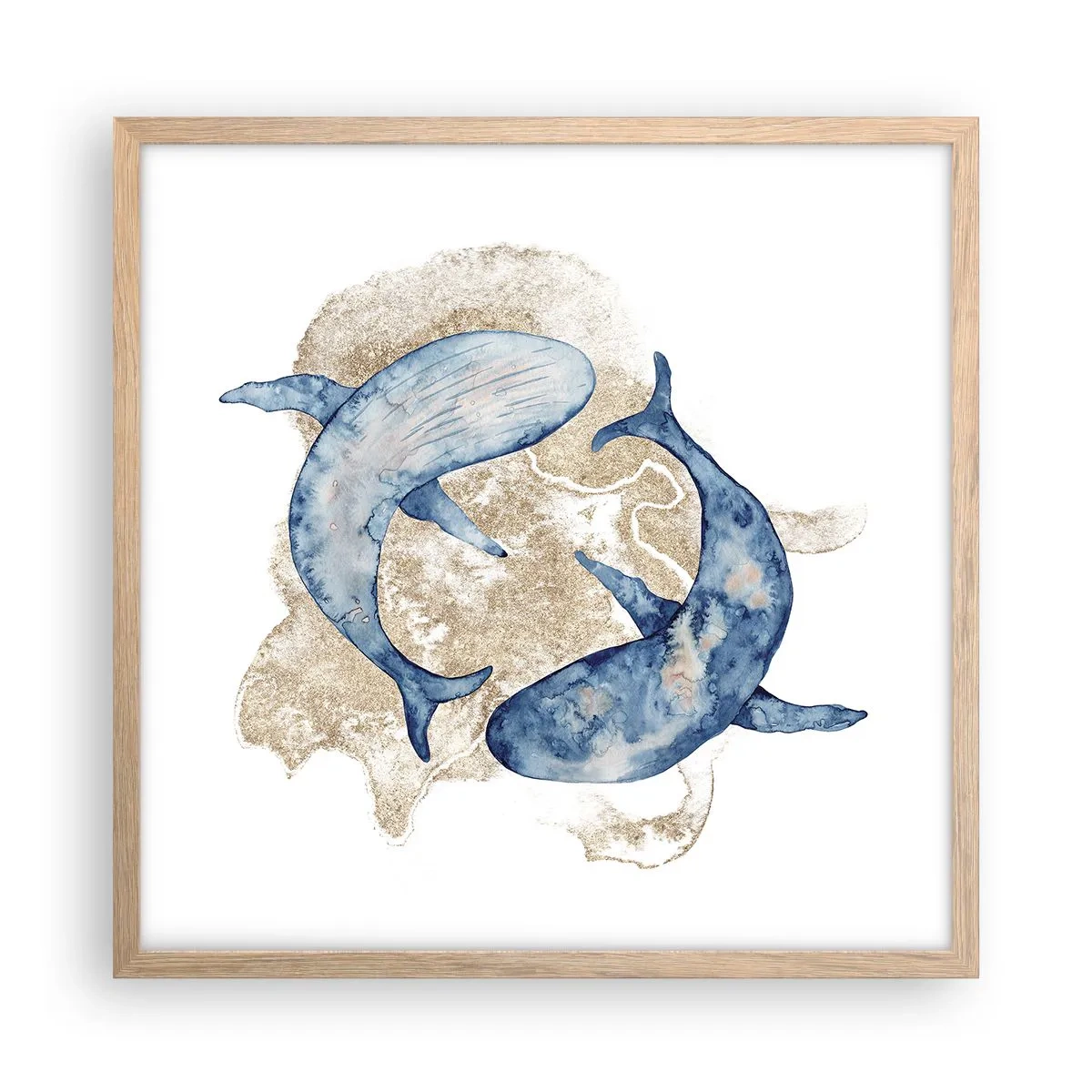 Plakat w ramie jasny dąb - Przyjaźń czy kochanie? - 50x50 cm