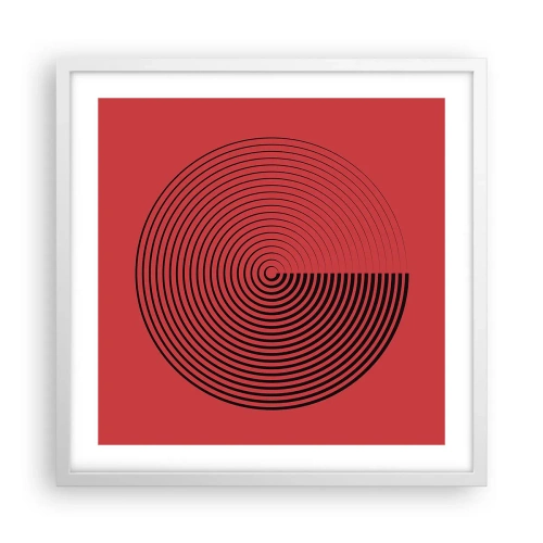 Plakat w białej ramie - Ruch kolisty - 50x50 cm