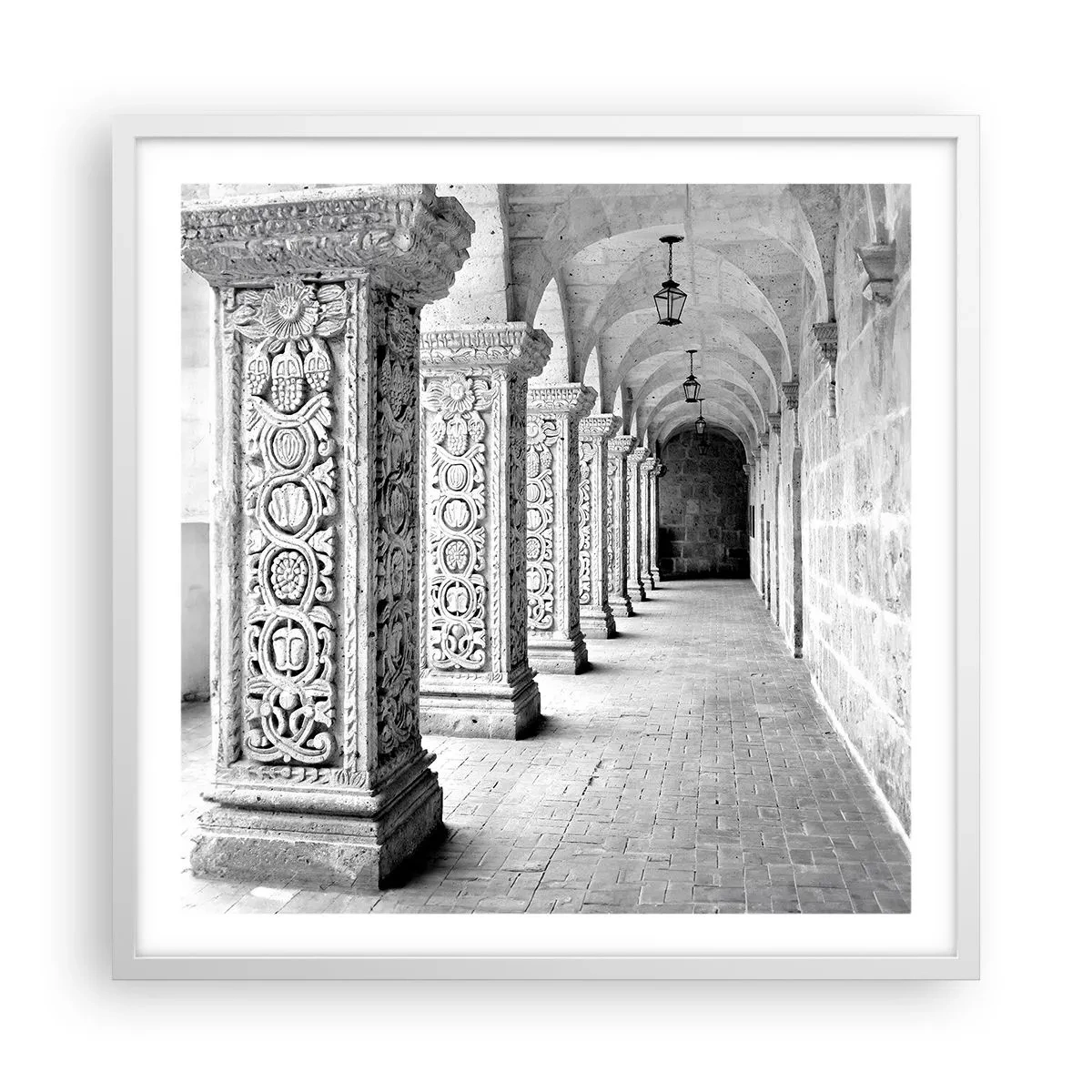 Plakat w białej ramie - A dokąd to…? - 60x60 cm