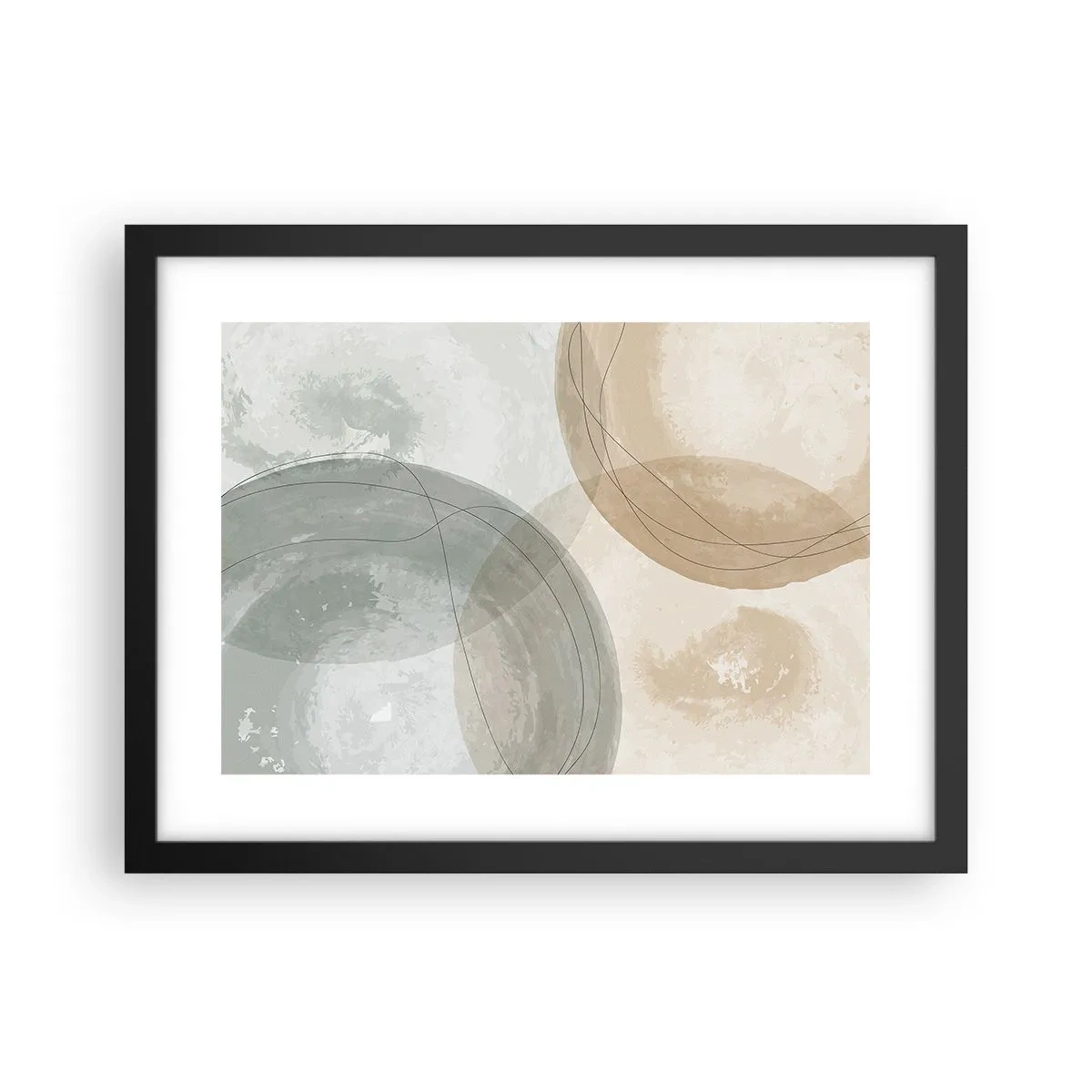 Plakat w czarnej ramie - Przenikanie światów - 40x30 cm