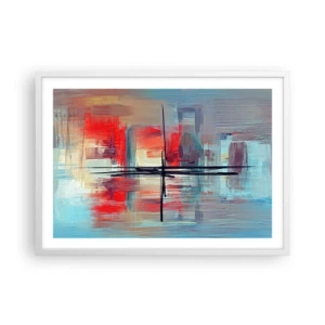 Plakat w białej ramie - Pejzaż w nieznanym wymiarze - 70x50 cm