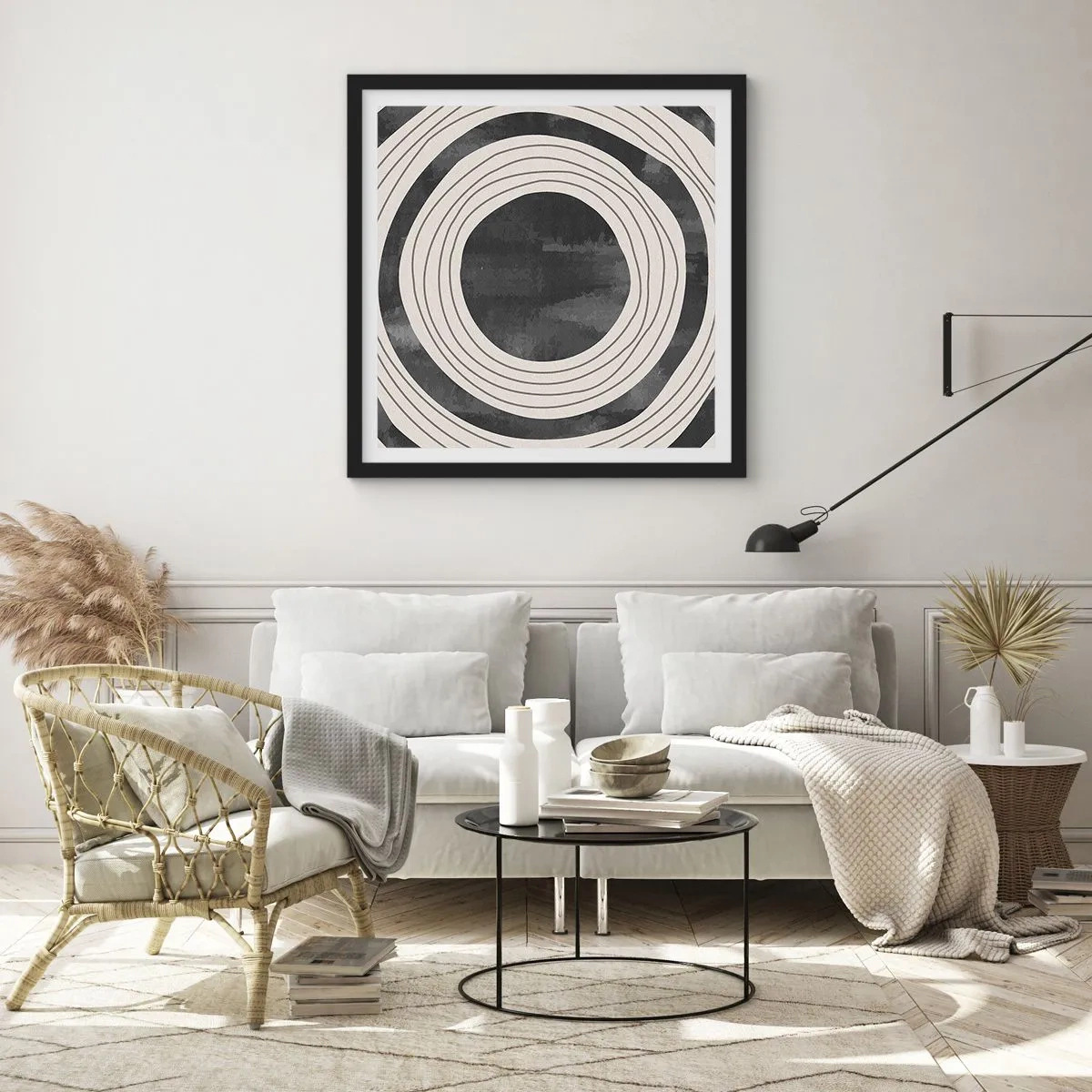 Plakat w czarnej ramie - W samo sedno - 60x60 cm