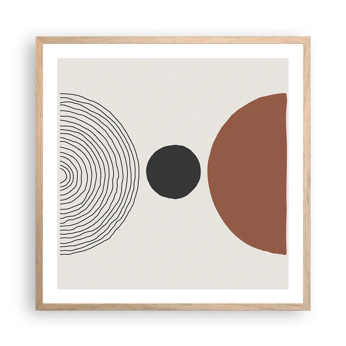 Plakat w ramie jasny dąb - W centrum uwagi - 60x60 cm