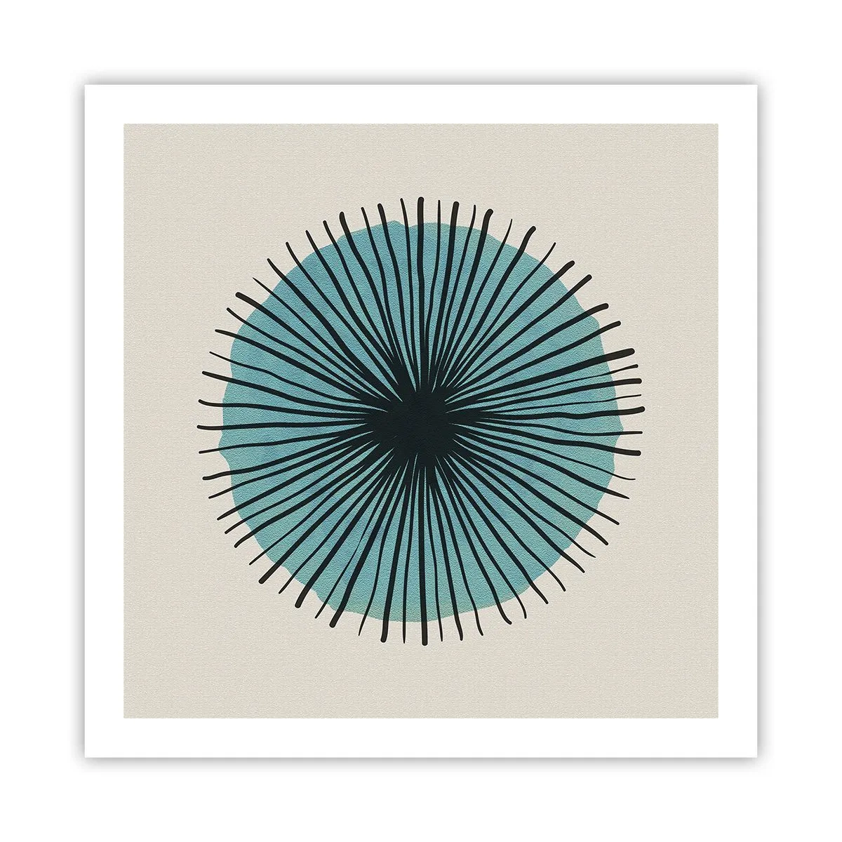 Plakat - Promieniście na błękicie - 60x60 cm